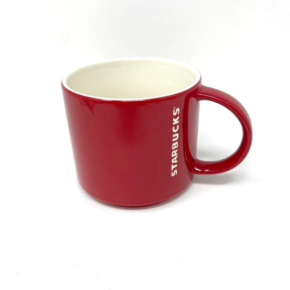 2012 Red New Bone China Starbucks Mug Handle Coffee/Tea/Cocoa Mug 15 Fl Oz. B25